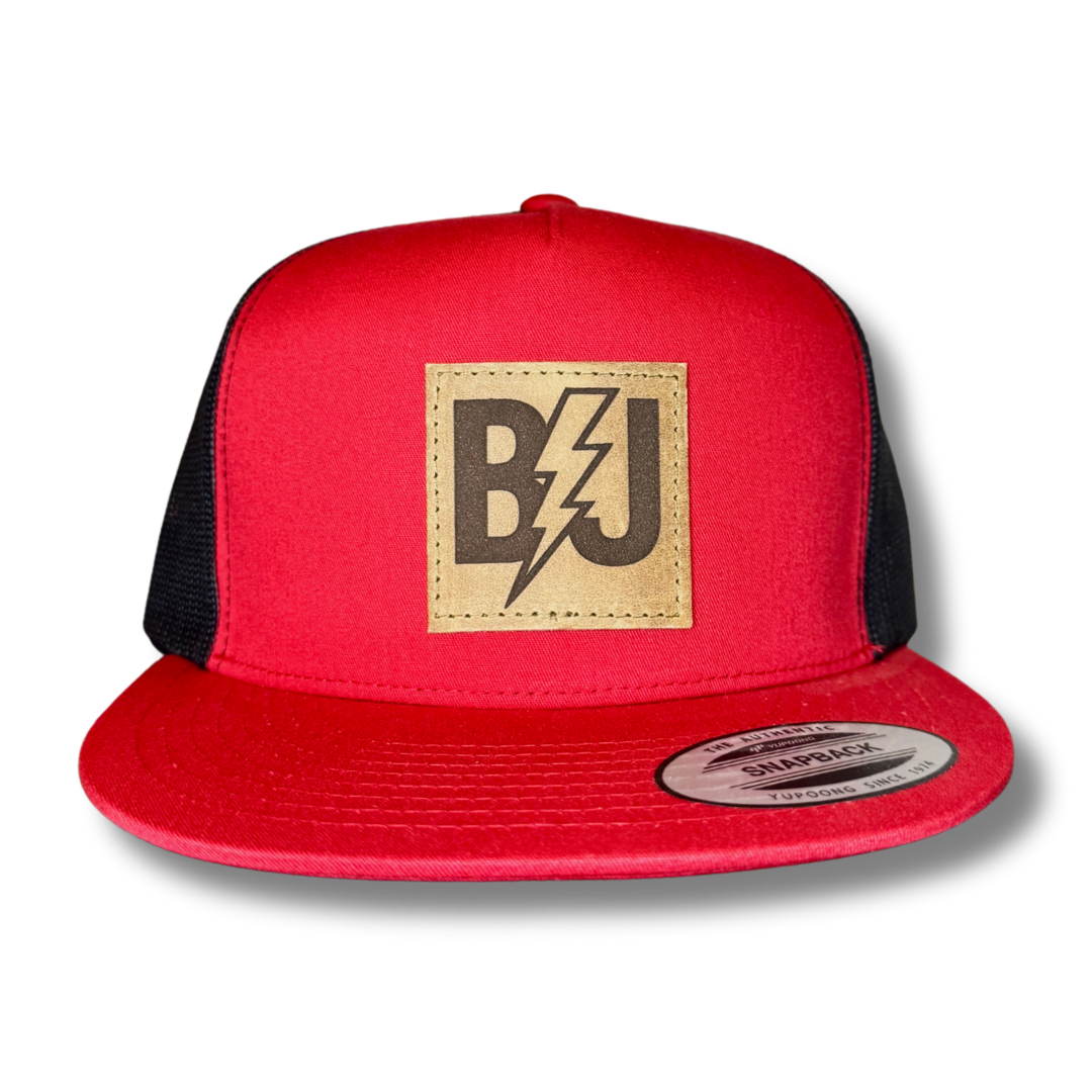 Red Leather Patch Hat